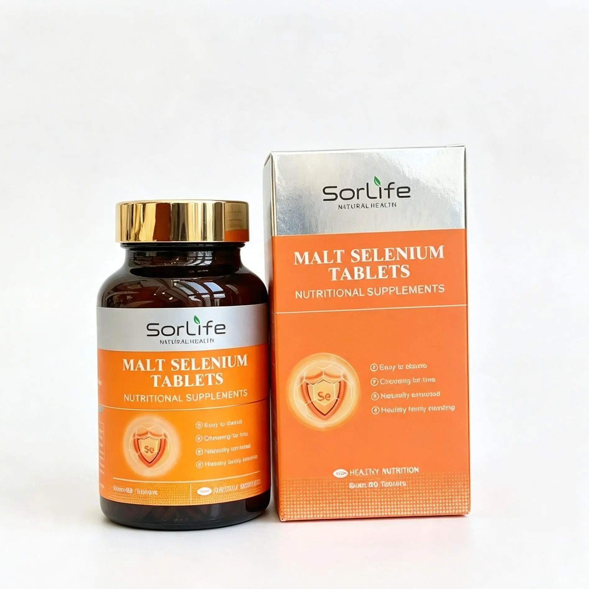 SorLife Malt Selenium Tablets Complex – Malt-Derived Selenium, Immune & Antioxidant Support – 60 Count