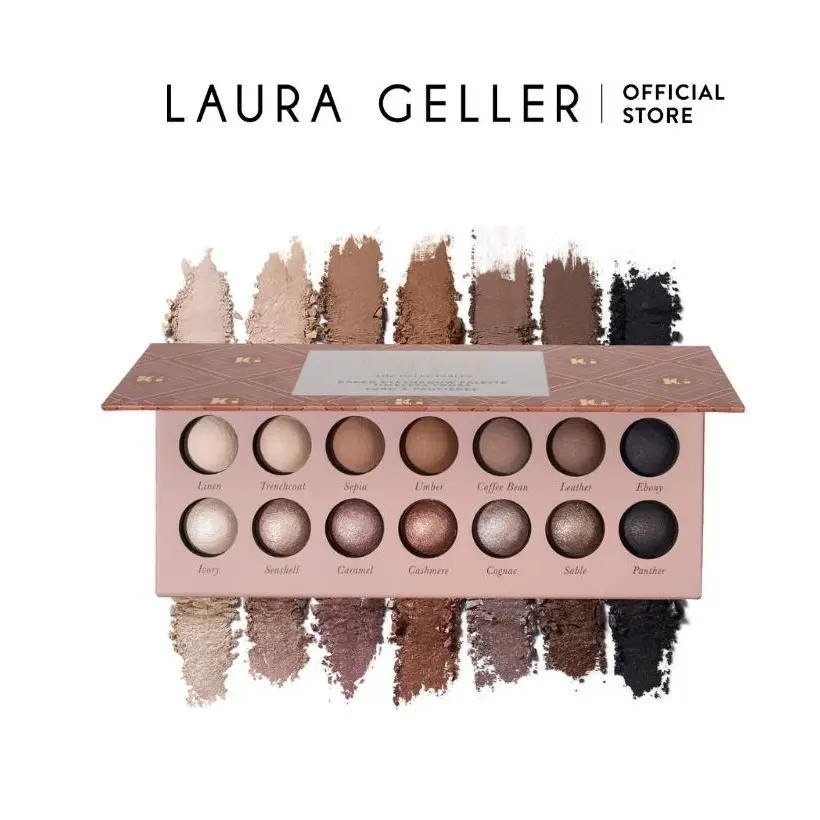 Laura Geller Delectables 14 Multi-Finish Baked Eyeshadows Timeless Tones Matte & Shimmer Cream-to-Powder Formula Long-Lasting Makeup Laura Geller Delectables 14 Multi-Finish Baked Eyeshadows Timeless Tones Matte & Shimmer Cream-to-Powder Formula Long-Lasting Makeup
