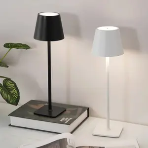 1pc LED Creative Atmosphere High-Height Table Lamp, Led Desk Lamp, USB Rechargeable Touch Ambient Light, Three Colors/dimmable, Vintage Nightlight, Dimmable Desk Lights