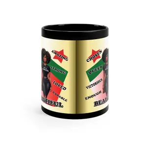 She Is Fearless 11oz Black Mug
