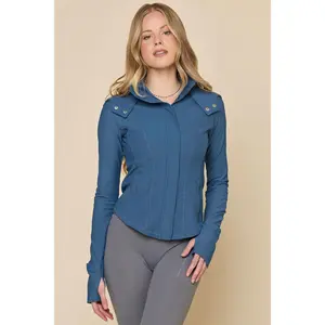 Corset Zip Jacket - Marine Blue