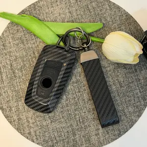 ABS Carbon Fiber Car Key Cover Case for BMW 1 3 5 7 Series X1 X3 X4 X5 X6 F20 F30 F34 F10 F07 G30 F15 F16 – Key Protection Shell with Keychain
