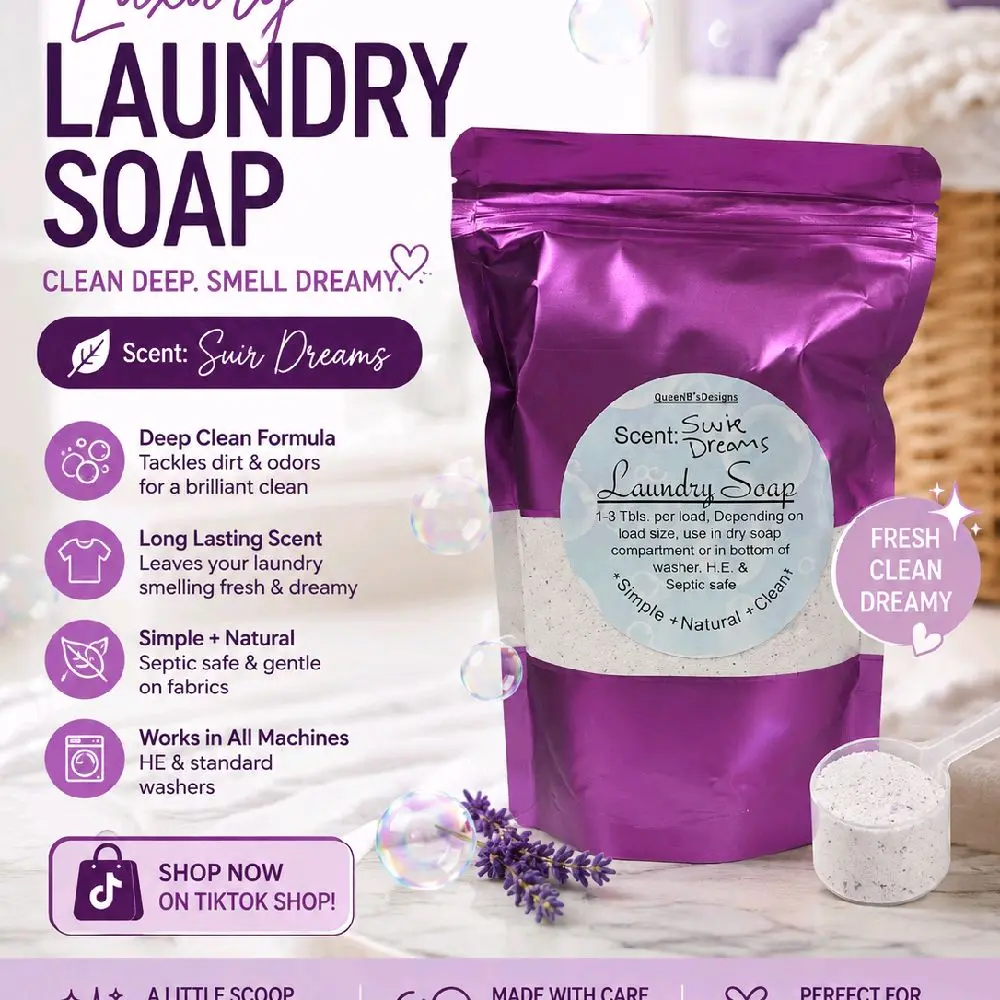 NEW Luxury Laundry Detergent - Fresh Clean Scent - Ideal for Daily Use - Freshener. laundry powder