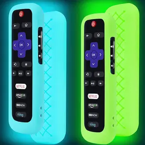 Tcl Roku Smart TV Remote Case Battery Cover, Silicone Protector Universal Sleeve, Glow-In-The-Dark Design, Reusable & Durable, Universal Fit