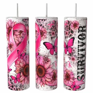 Breast Cancer Survivor 20oz skinny Tumbler