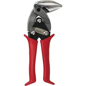 Aviation Snip - Left Cut Upright Tin Cutting Shears with Forged Blade & KUSH'N-POWER Comfort Grips