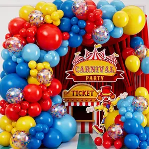 Circus Themed Balloon Arch Kit, Latex Balloon Wreath Arch Kit, Birthday Decoration, Circus Theme Decoration, April Fool's Day Decoration, Performance Anniversary Decoration