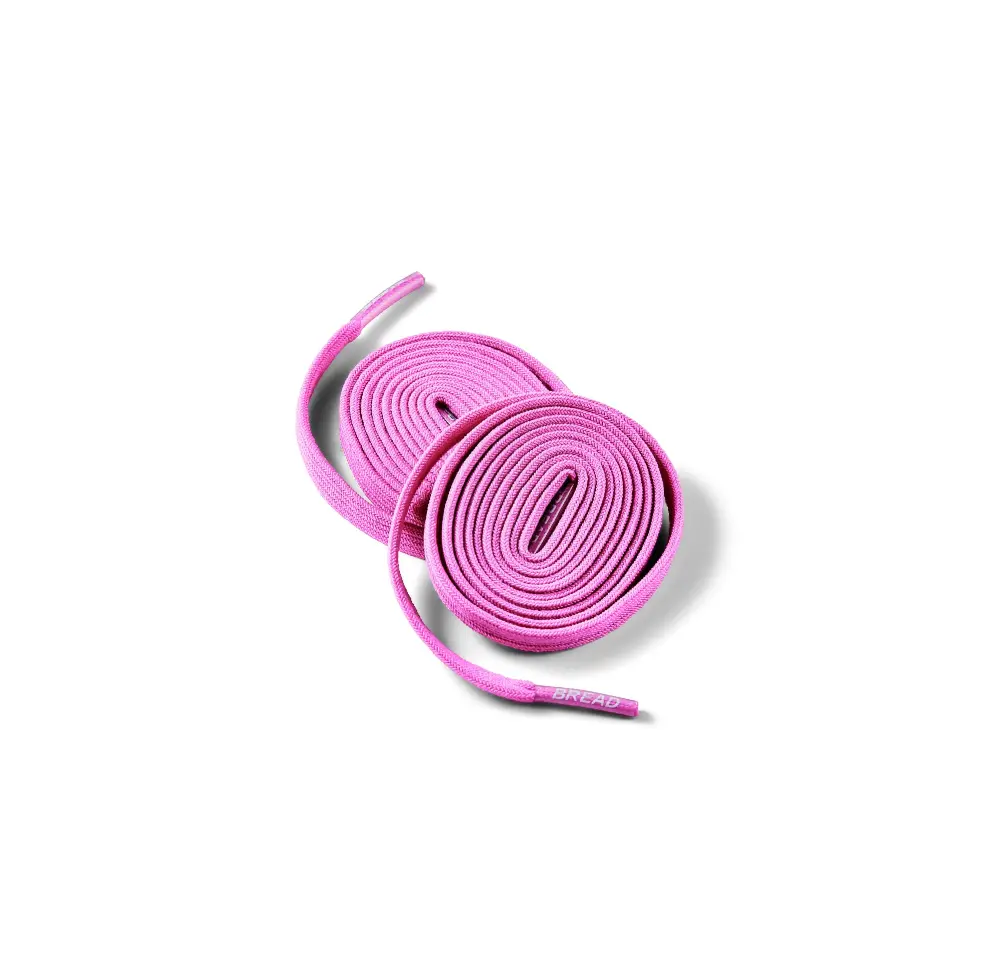 Pretty Pink Bread Elastic Shoelaces