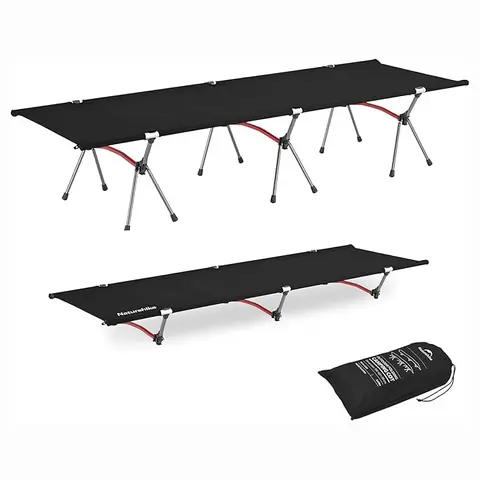 Naturehike ArmyWild Folding Camping Cot,Ultralight Backpacking Bed with Adjustable Height,Portable&Durable Aluminum Frame for Camping,Hiking&Home Outdoorfun camping accessories dealsforyoudays