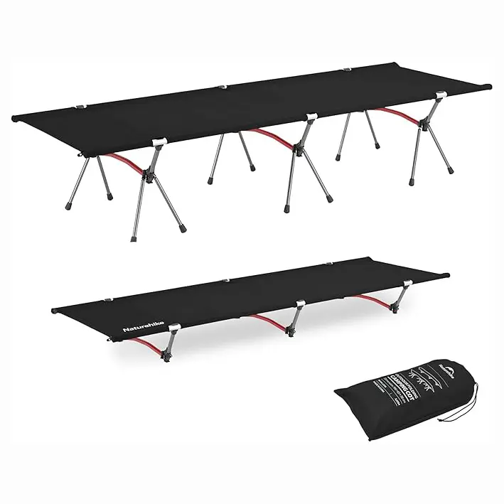 Naturehike ArmyWild Folding Camping Cot,Ultralight Backpacking Bed with Adjustable Height,Portable&Durable Aluminum Frame for Camping,Hiking&Home Outdoorfun camping accessories dealsforyoudays