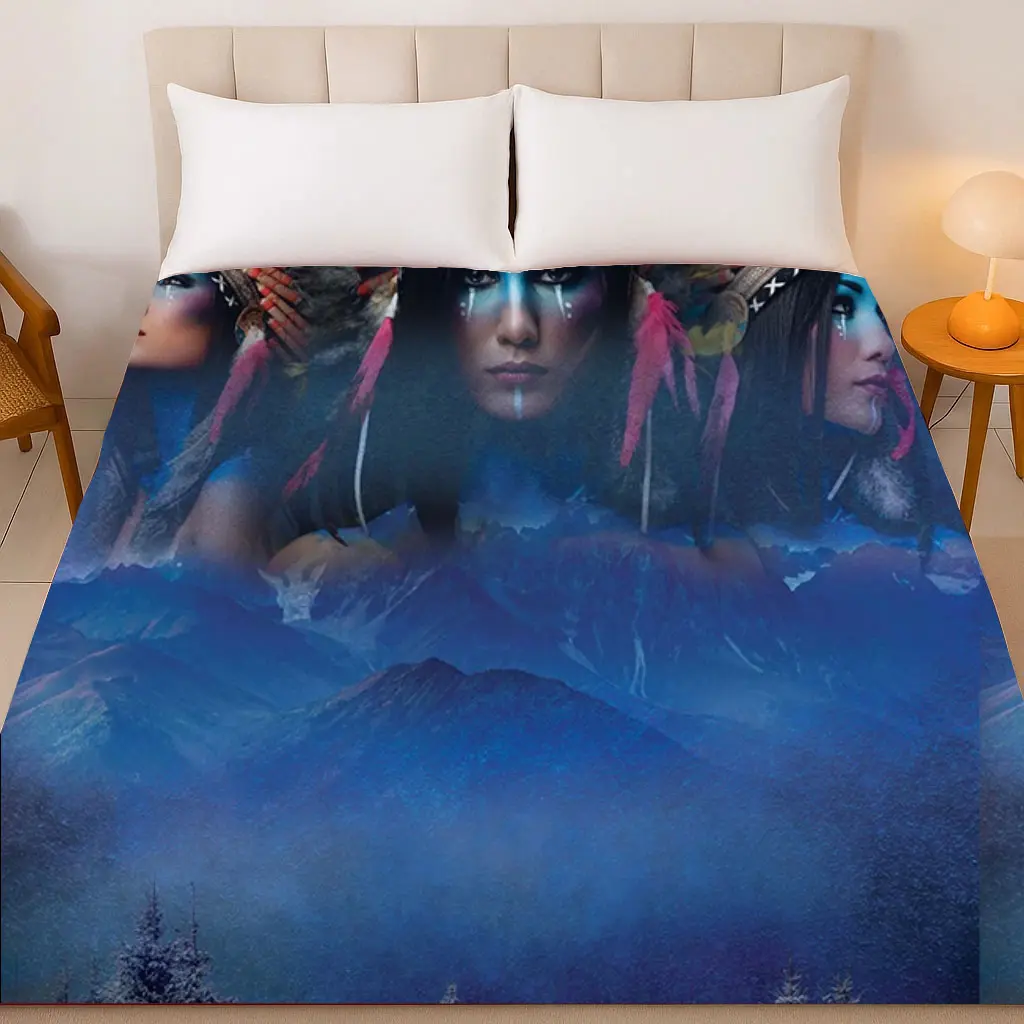 Plush Native American Blanket – Queen Size Comfort – Legends Design