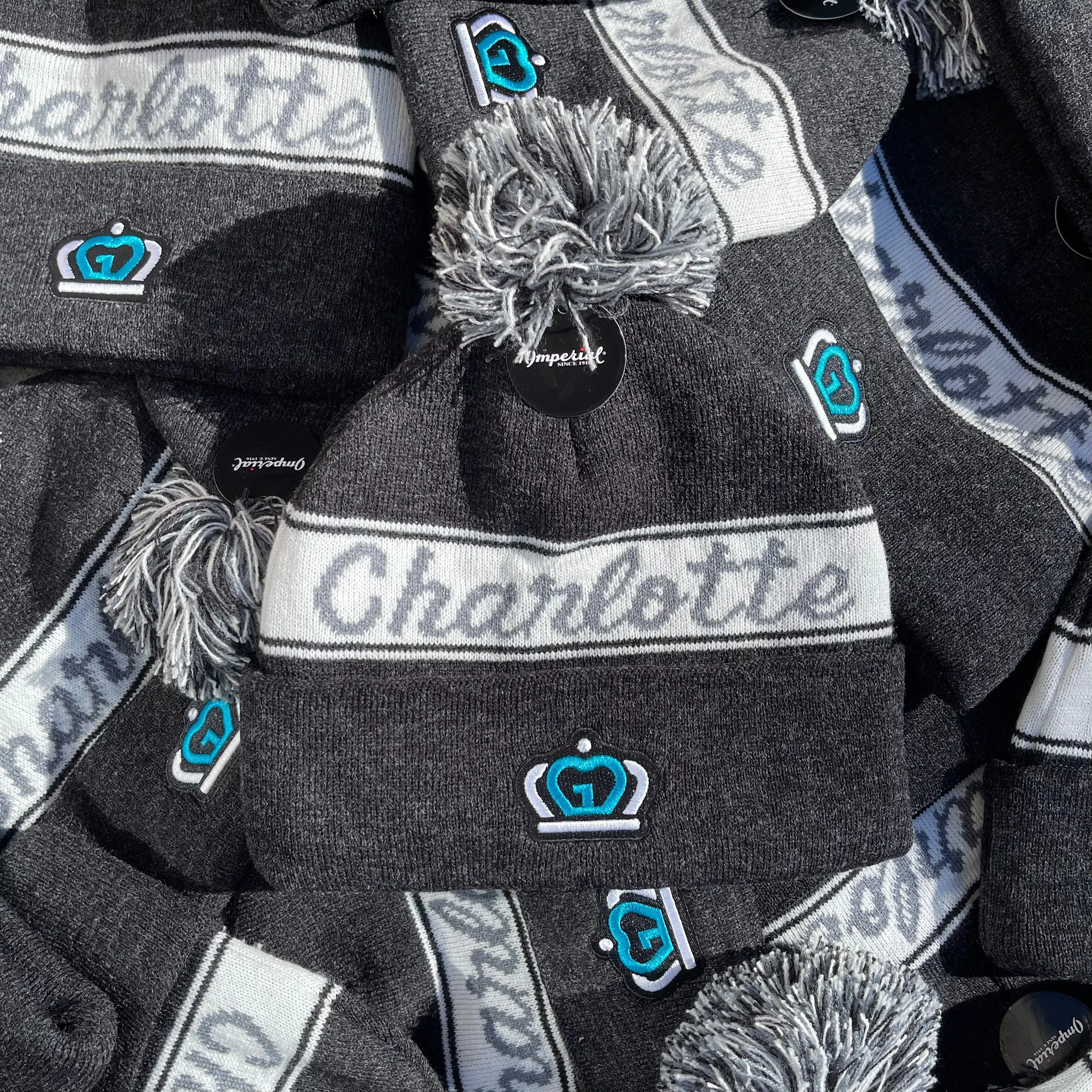 Glory Days Apparel - Charcoal Charlotte Pom Beanie