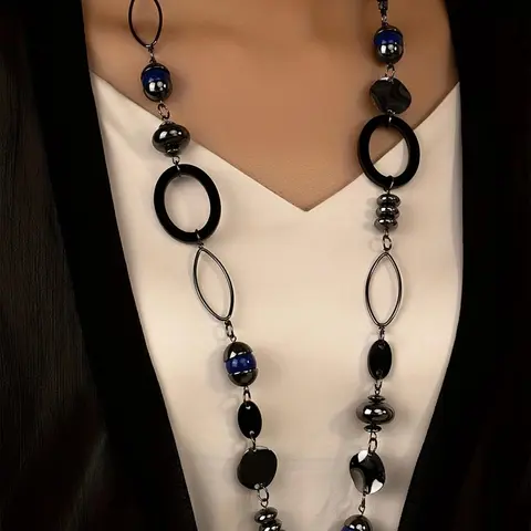 Vintage Geometric Design Pendant Necklace for Women & Girls, Western Style Jewelry for Party, Daily Clothing Decor, Trendy All-match & Exquisite Jewelry for Birthday Gift, Exquisite Chain Jewelry, Jewelry Gifts