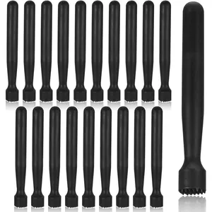 20 Pieces 8 Inch Plastic Cocktail Muddler Bulk Bar Accessories Tools Set for Home Bartender Ice Crusher for Mojito Fruit Drink