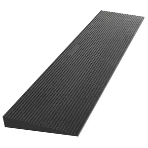 Gaomon Natural Rubber Threshold Ramp - 1.6in Rise, 35.4in Wide, Adjustable, Cuttable, Non-Slip - for Doorways, Driveways (Wheelchairs)