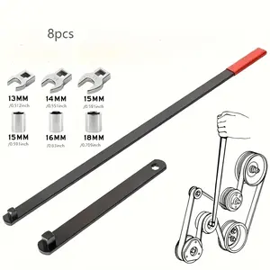 Remove and Install Car Vehicle Serpentine Belts 8pcs Professional Serpentine Belt Tool Set Carbon Steel Universal Car Repair Tool for Auto
