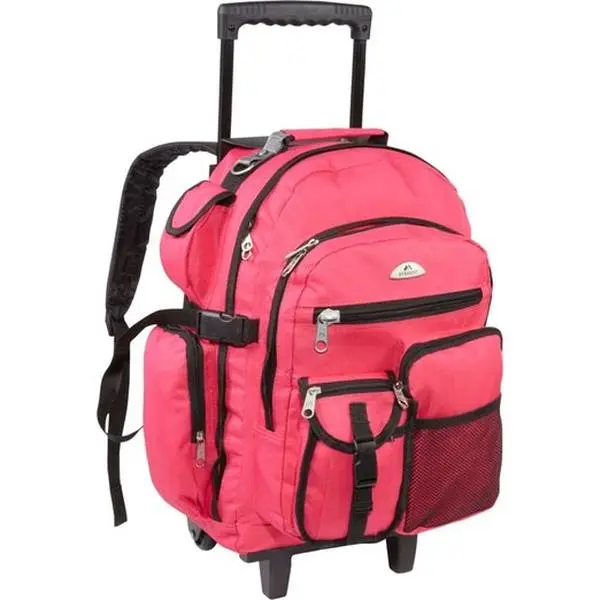 Deluxe Wheeled Backpack - Hot Pink Deluxe Wheeled Backpack - Hot Pink