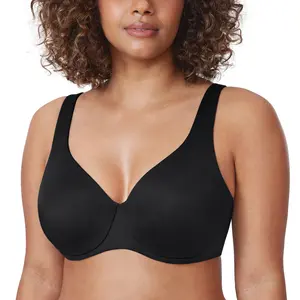 DELIMIRA Women's Plus Size Bras Minimizer Underwire Full Coverage Unlined Seamless Cup SpringStatements