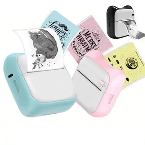 Portable Thermal Printer, Portable Handheld Printer, 1 Set USB Charging Mini Printer, Small Pocket Printer for Notes, Journal, Memo, Photo, Compatible with iOS & Android
