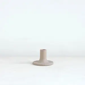 Ceramic Taper Holder, Sand Color