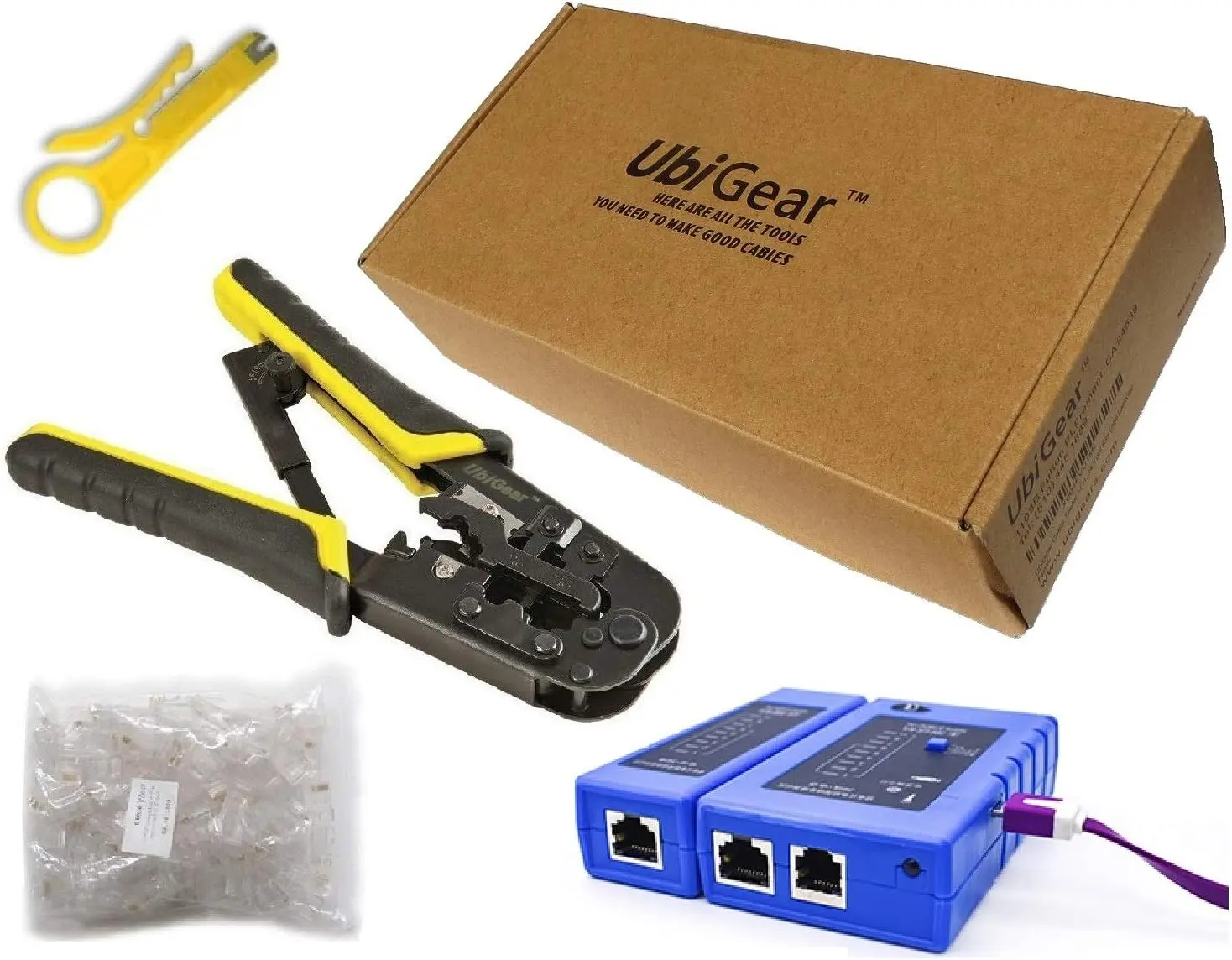 568Tool Crimp Crimper 100 RJ45 CAT5e Connector Plug Network Tool