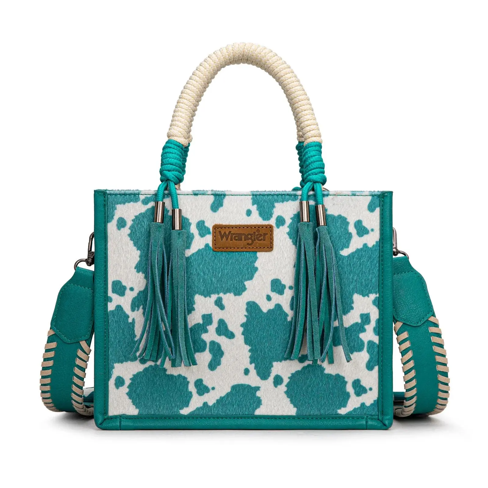 Wrangler Cow Print Crossbody Tote