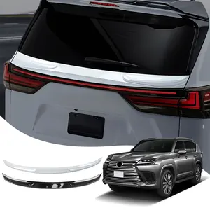 For Lexus LX600 LX500d 2022 2023 2024 2025 2026 Upgraded ABS Rear Spoilers / Mid Wing Accessories – Pearl White/Black, 1:1 Fit, No-Drill Modification
