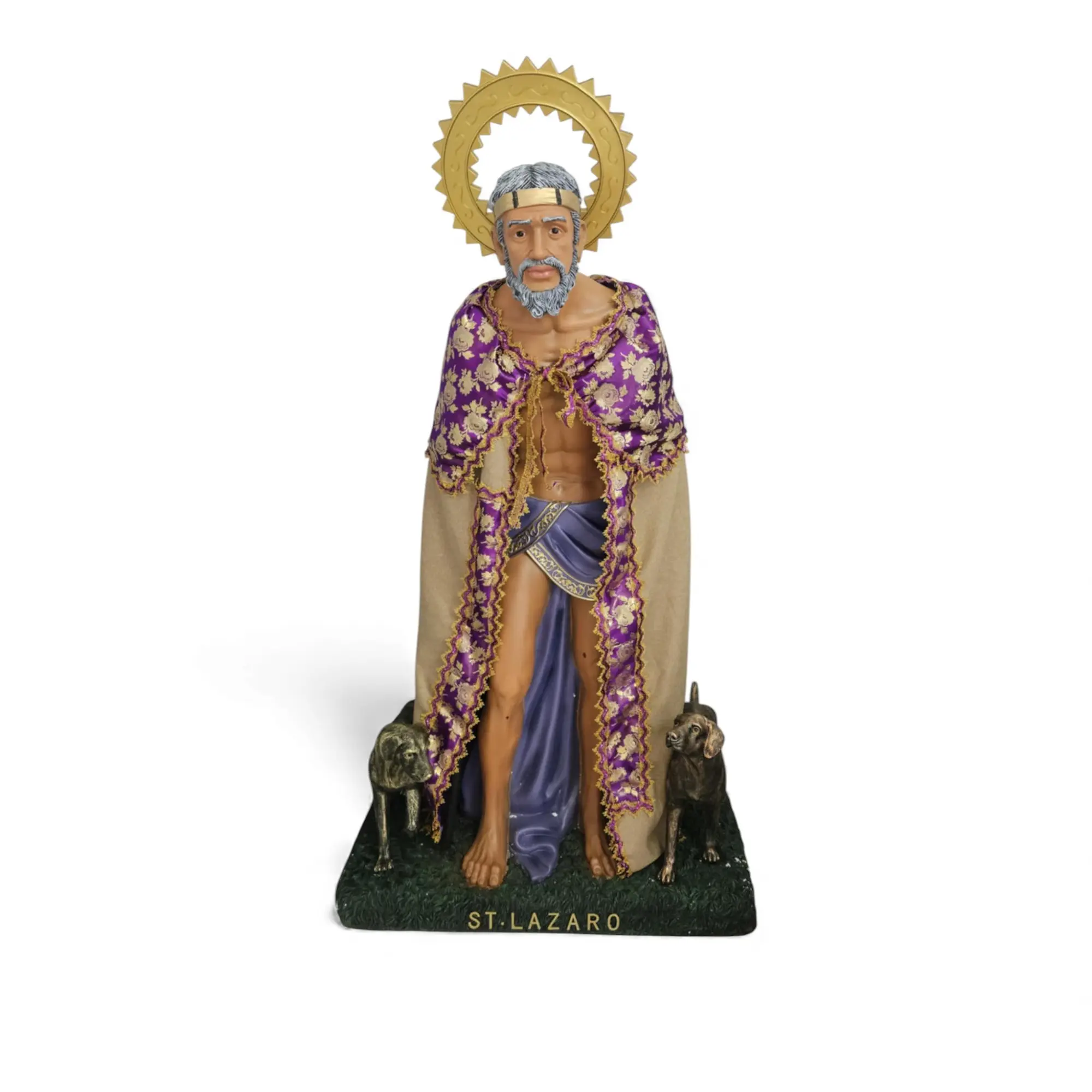 Lazaro Handmade Babaluaye Cape - Fits Statues, Religious Supplies, Handmade Craft, Decor for Religious Altars - Available in 12in and Larger Sizes