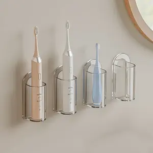 1/ 2/ 3/ 4pcs Premium Electric Toothbrush Holder - Wall Mounted, Space-Saving Storage Rack for Electric Toothbrushes, Durable & Quick-Drying, Modern Bathroom Organizer Accessories