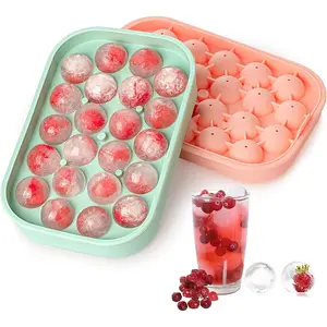 Silicone Ice Cube Tray Mold, Ice Ball Trays, Food Grade Soft Durable Reusable Non-Stick Easy Release, Perfect for Summer Drinks Parties Use, Ice Ball Molds