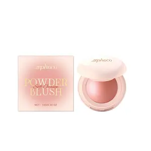 zephoco Silky Cream Blush (Soft Orange) | Blendable, Buildable Color | Long-Wearing All Day | No Caking, Lightweight For Nude Makeup Look