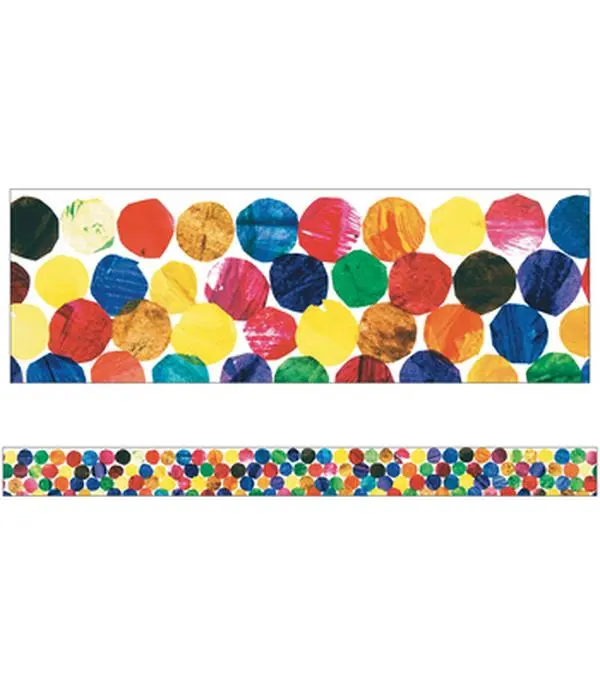 The Very Hungry Caterpillar(tm) Dots Straight Bulletin Board Borders - Carson Dellosa Education, Colorful Decoration Visual Aids for School Classrooms