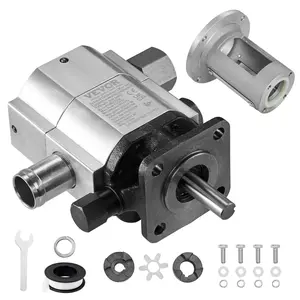 VEVOR Hydraulic Wood Log Splitter Pump Kit, Summervibes, 13 GPM, 2 Stage 4000 PSI Aluminum Hydraulic Gear Pump, with Coupling Installation Base 1/2'' NPT Outlet 3600 RPM, for Small Engine Mounting Log Splitter
