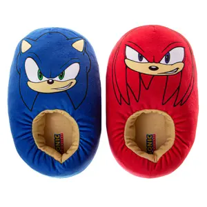 Sonic the Hedgehog Boys Slippers House Shoes Lightweight Plush Warm Comfort Soft Aline Slipper
