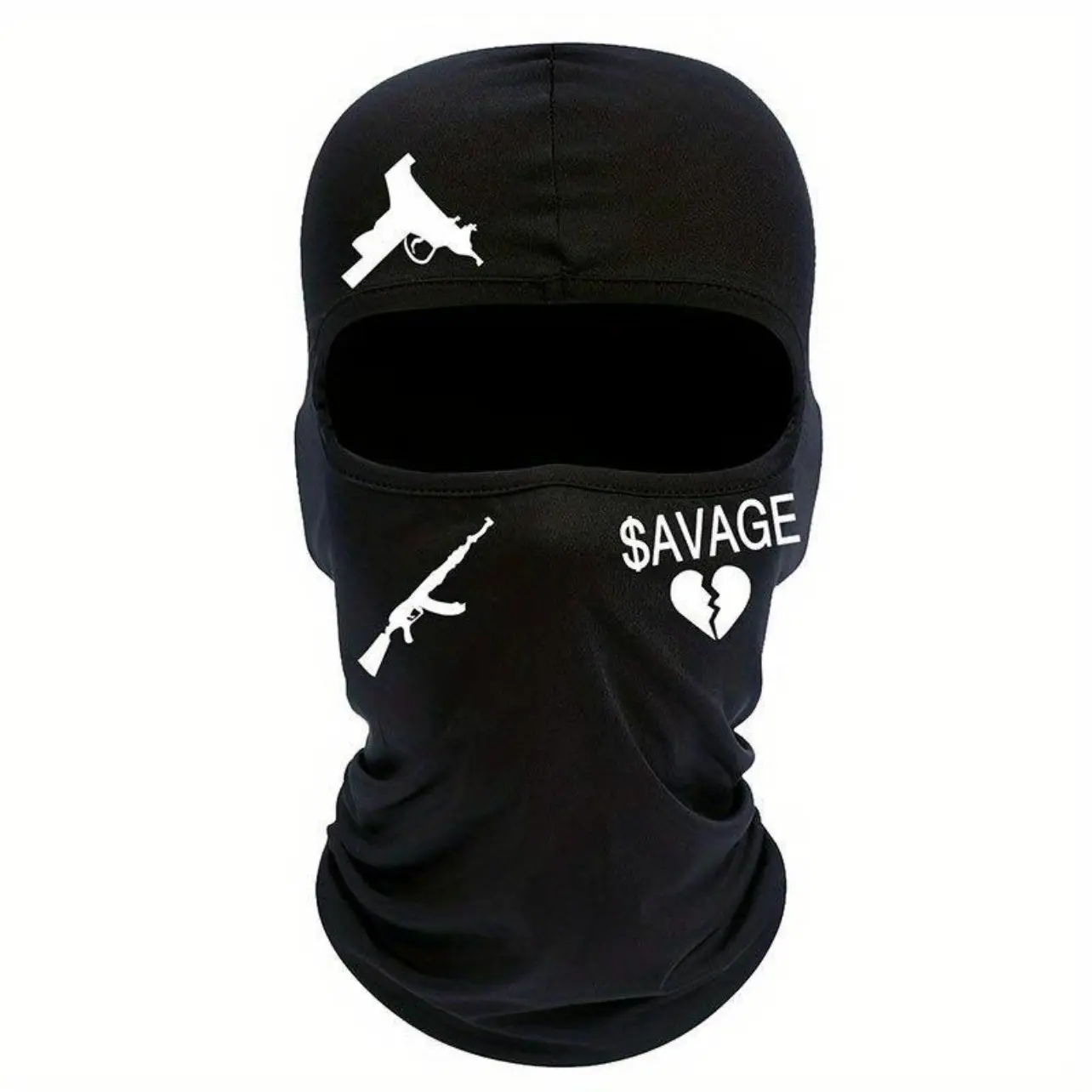 Shiesty Ski-Mask (Savage) Single Hole Balaclava Full Face Mask Cover with Design Print