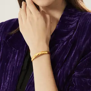 FindChic Wheat Ear Bangle Bracelet Stainless Steel Vintage Women's Open Bangle Adjustable Bracelets Unisex For Women Men Girlfriend Boyfriend