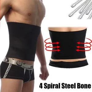 Men Waist Trainer Belt Tummy Control Compression Body Shaper Breathable Abdomen Support Belly Wrap Menswear Daily Fitness Shapewear Bestie  Top