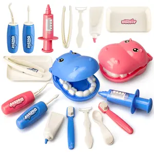 Interactive Dentist Toy Set, Dentist Playset for Kids, Fun Role Play Dental Tools Accessories, Educational Pretend Play Kit for Boys & Girls Ages 3+, Safe Material