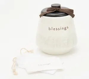 DEMDACO Heartfelt Ceramic Jar with 12 Small Notecards