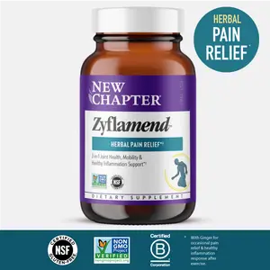 New Chapter Zyflamend Herbal Pain Relief+ & Joint Supplement + 10-in-1 Superfood Blends with Ginger & Turmeric for Healthy Inflammation Response - 60ct