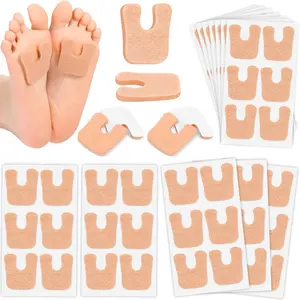 72 Pcs Callus Pads for Feet Soft Felt Callus Cushions for Bottom of Foot U Shape Metatarsal Pads Pain Relief Adhesive Coin Pads Keep Protecting Calluses from Rubbing on Shoes for Women Men Heel Pads