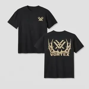 Vortex Antler Logo T-Shirt - Rustic Outdoor Hunting Graphic Tee,Thick Screen Print Rustic Deer Horn Geometric Logo Outdoor Crewneck, Unisex Rugged Hunting Casual Top For Backwoods Wildlife Enthusiasts funny exchange wome