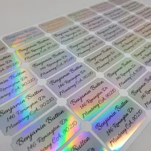 Holographic Return Address Labels, Personalized Address Labels, Waterproof Labels, Custom Address Labels, Custom Holographic Labels