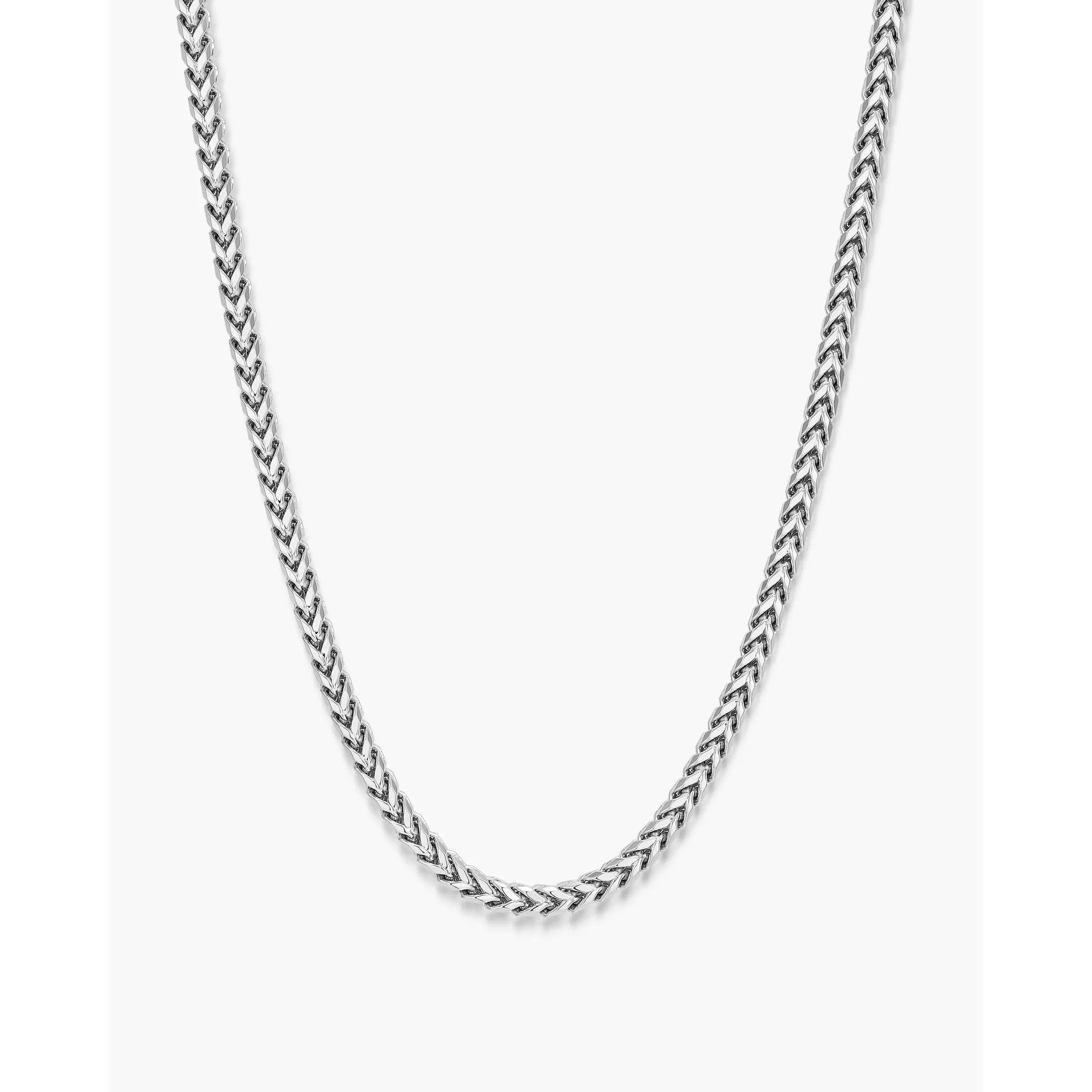 JAXXON Franco Chain 3mm - Box Clasp - Silver