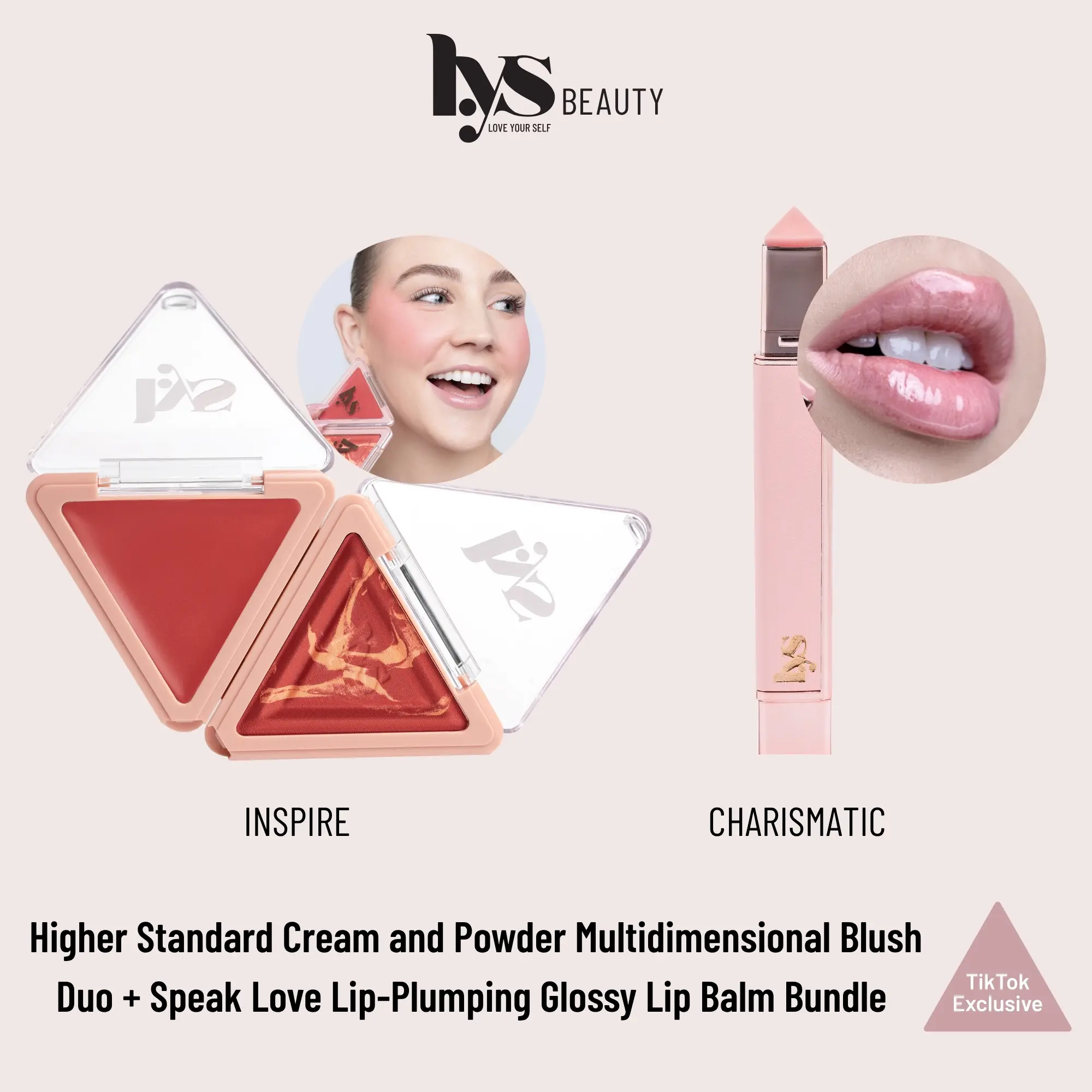 Lip-Plumping Glossy Lip Balm + Cream and Powder Blush Duo