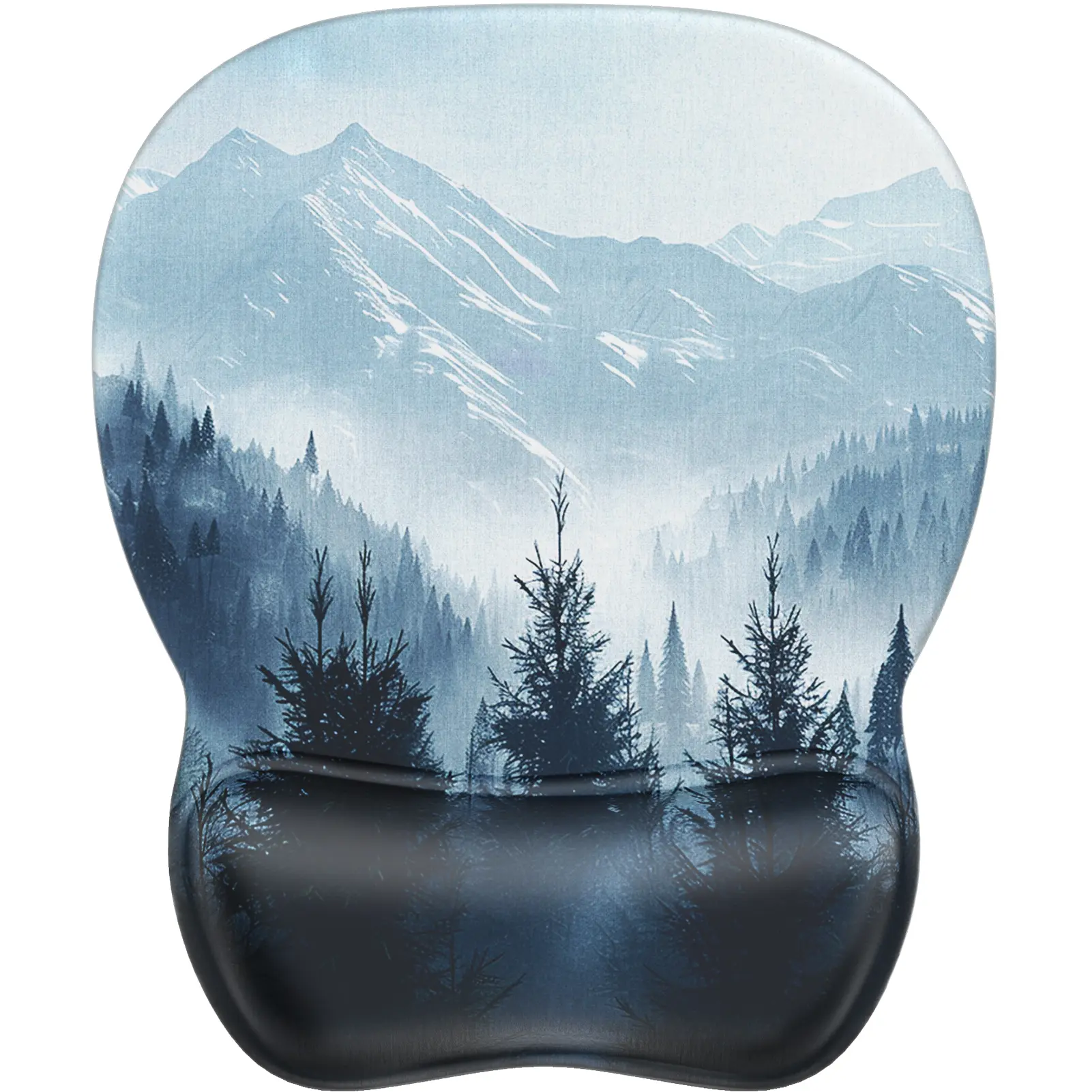 MROCO Ergonomic Gaming Mouse Pad with Gel Wrist Rest, Lycra Fabric, 9.4x8.1", Ergo Support, Precise Control for Gamers, Effective Support, Firm Desktop Grip Computer Mouse Pad