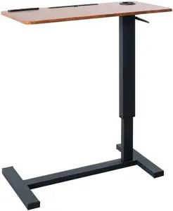 Adjustable Overbed Table with Wheels | Rolling Bedside Desk with USB & Type-C Charging