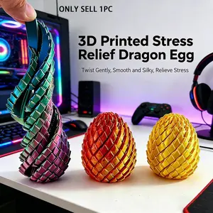 Creative Stress Relief Dragon Egg Toy, 3D Printed Transformable Fidget Toy, Office Student Anxiety Relief, Magic Smooth Time Killer, Pressure Relief Mini Toy, Stress Relief Gadgets