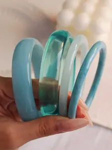 Vintage Resin Amber Acrylic Bangles Set, Fashion Multifunctional Jewelry for Women, Daily Wear and Party, Simple Design