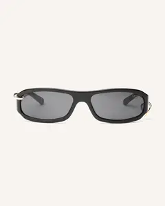 DEZI CHULA - Square Sunglasses with Asymmetrical Metal Piercings
